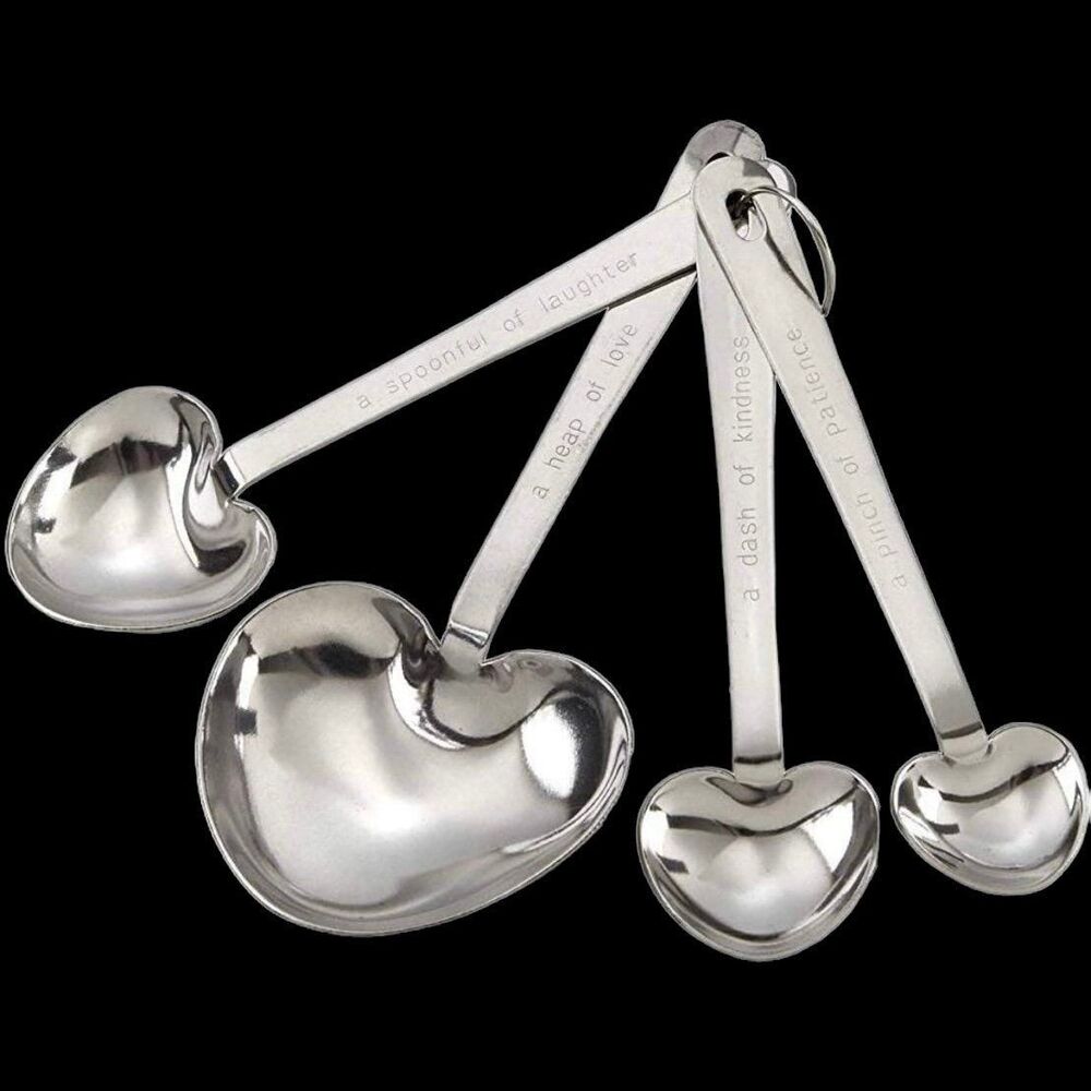 Kate Aspen Love Beyond Measure Heart Shaped Measuring Spoons Set of 4